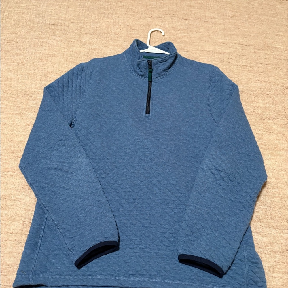 J Crew Men's Blue Quarter-Zip Sweater